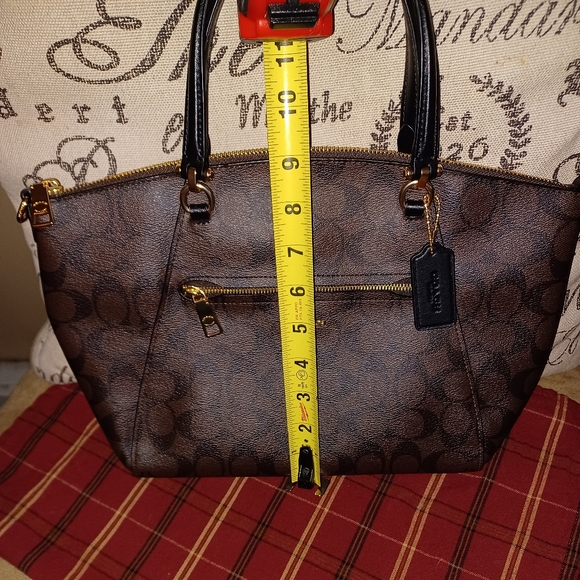 New Coach Prairie Satchel In Signature Canvas Brown/Black Style B2157- F79998 - Picture 12 of 16